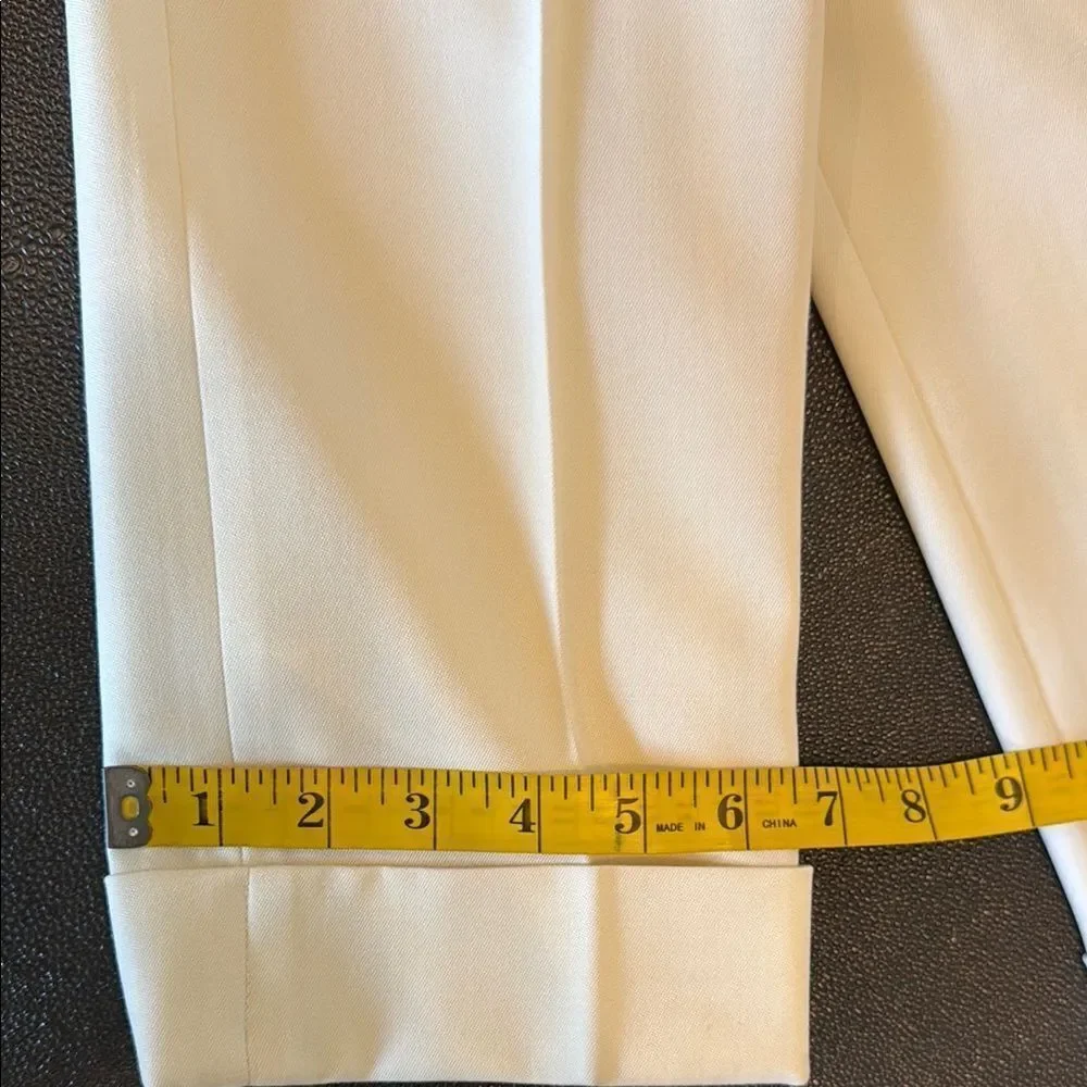 Stella McCartney Ivory Striped Wool-twill Slim Cuffed Pants size 40 - Picture 9 of 13